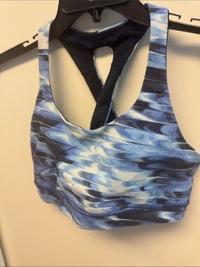 lululemon athletica Blue Wave Pattern Sports Bra
